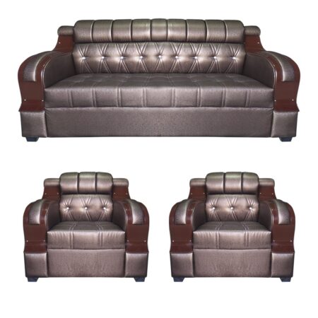 Owleaf Chesti Leatherette 3 + 1 + 1 Sofa Set