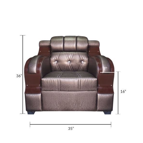 53 Brown Leathrette V2 Measurement single