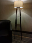Owleaf Lofti Floor Lamp With Shelfs – Beige Shade